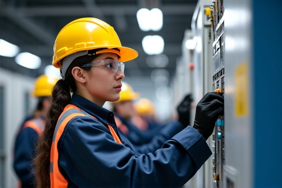 Étudiant en formation d'électricité