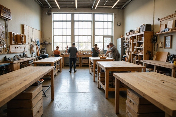 Atelier de menuiserie moderne
